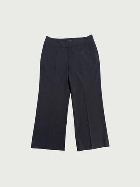 Wide Leg Cropped Pinstripe Trouser